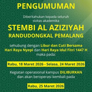 pengumuman libur stembi