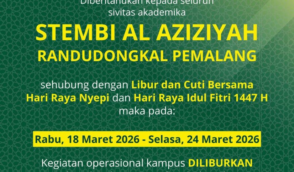 pengumuman libur stembi